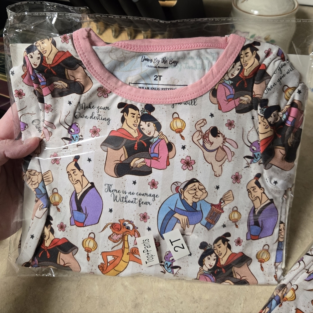 NWT Mulan Bamboo Pjs
